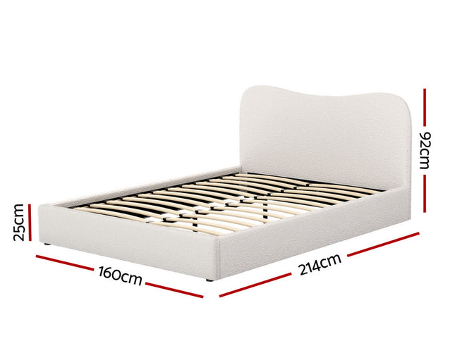 Artiss Bed Frame Queen Size Boucle DARA