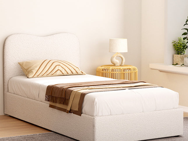 Artiss Bed Frame Single Size Boucle DARA