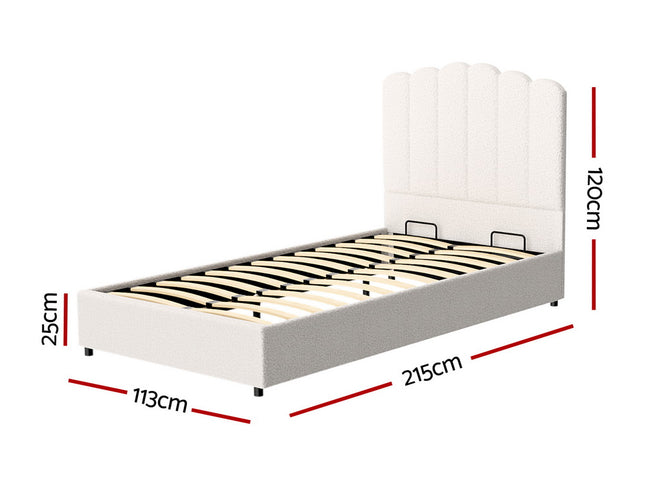Artiss Bed Frame King Single Size Boucle FION