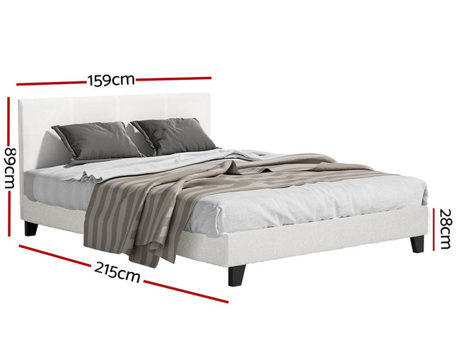 Artiss Bed Frame Queen Size Boucle NEO