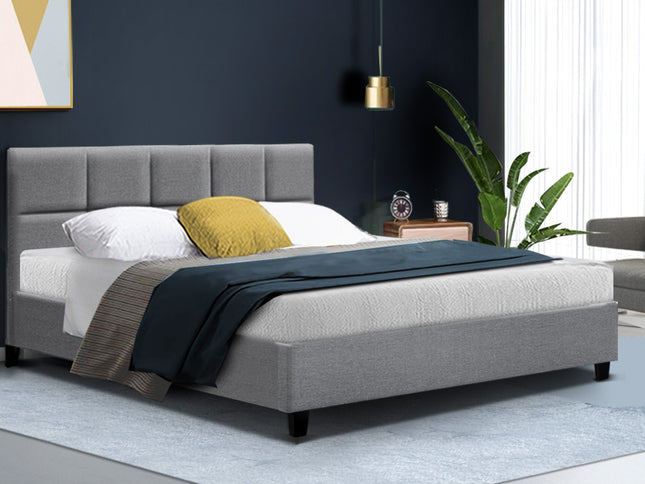 Artiss Bed Frame Queen Size Grey TINO