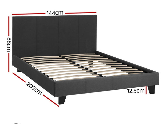 Artiss BedStory Double Bed Frame Mattress Set Platform Upholstered Hybrid Pocket Coil