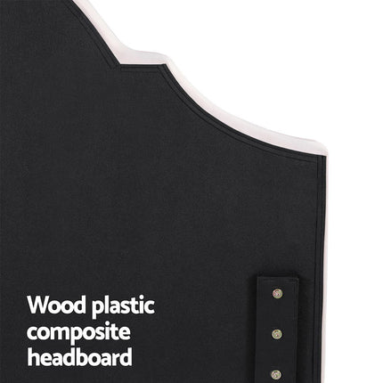 Artiss Queen Bed Frame with Storage Scalloped Velvet Headboard Wooden Platform Base