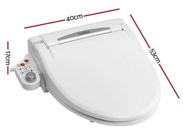 Cefito Electric Bidet Toilet Seat Cover LED Night Light Heated Seat with Remote