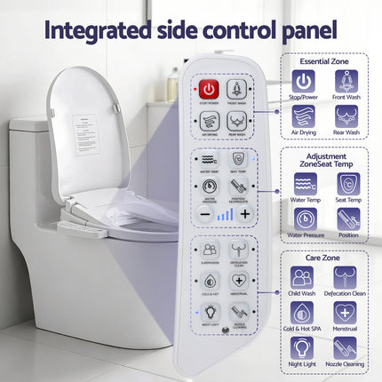Cefito Electric Bidet Toilet Seat Cover Heated Warm Water Dryer LED Night Light