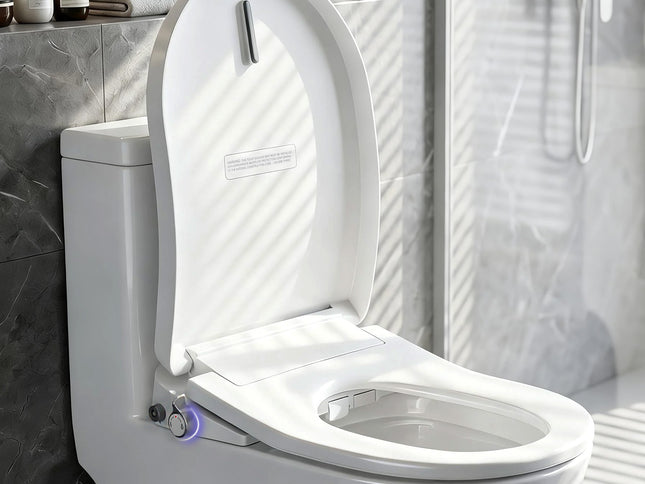 Cefito Electric Bidet Toilet Seat Washing Without Power Heated D-Shape Air Dryer