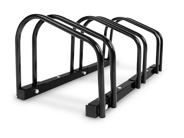 Weisshorn 3 Bike Stand Rack Bicycle Storage Floor Parking Holder Cycling Black