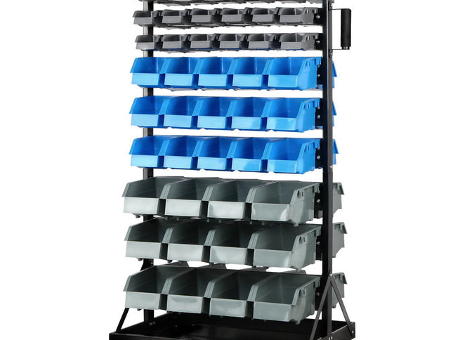 Giantz 90 Storage Bin Rack Stand Double-sided Wheels