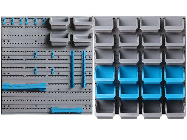 Giantz 44 Storage Bin Rack Wall Mounted Peg Board