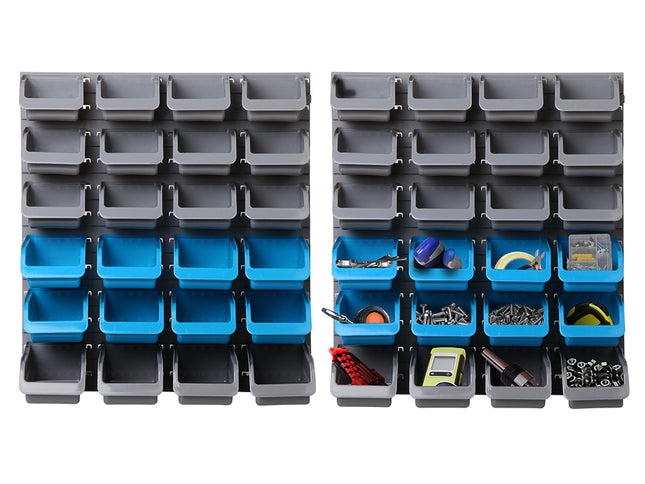 Giantz 48 Storage Bin Rack Wall Mounted Steel Board