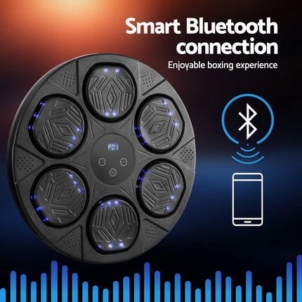 Everfit Music Boxing Machine Bluetooth Wall-Mounted Punch Target with LED Display & Gloves