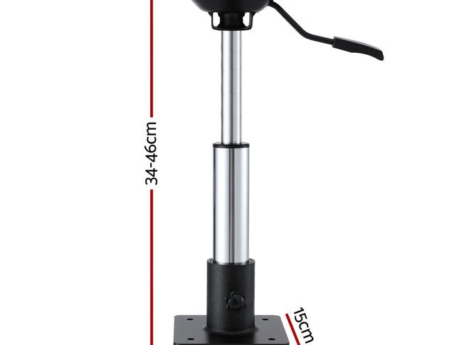 Seamanship Boat Seat Pedestal 34-46cm Adjustable Gas Lift 360 Degrees Swivel