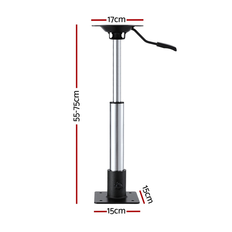 Seamanship Boat Seat Pedestal 55-75cm Adjustable Gas Lift 360 Degrees Swivel