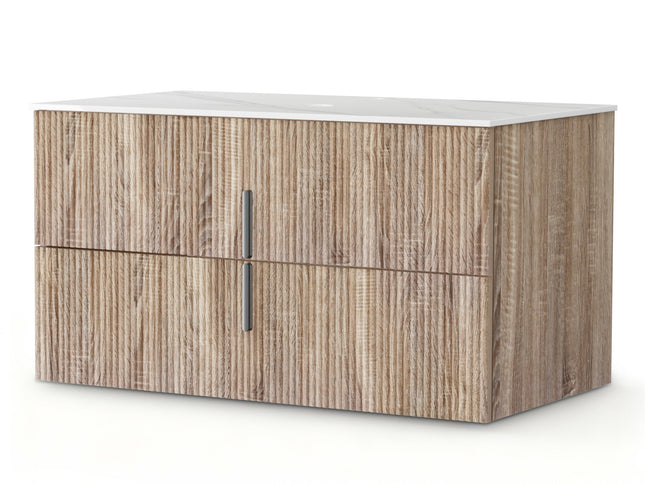 Cefito Vanity Unit 900mm Bathroom Cabinet Storage Wall Hung Timber Front Pine