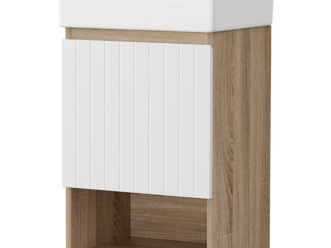 Cefito Vanity Unit 445mm Basin Bathroom Cabinet Storage Wall Hung Sink White