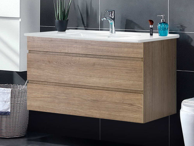 Cefito Vanity Unit 915mm with Basin Oak