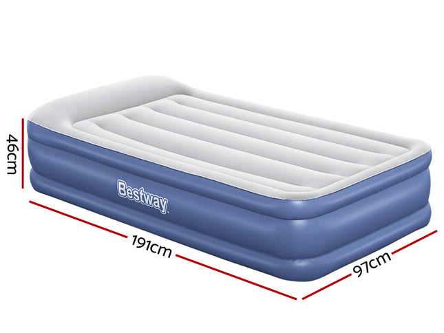 Bestway Air Mattress Inflatable Bed 46cm Airbed Single Blue