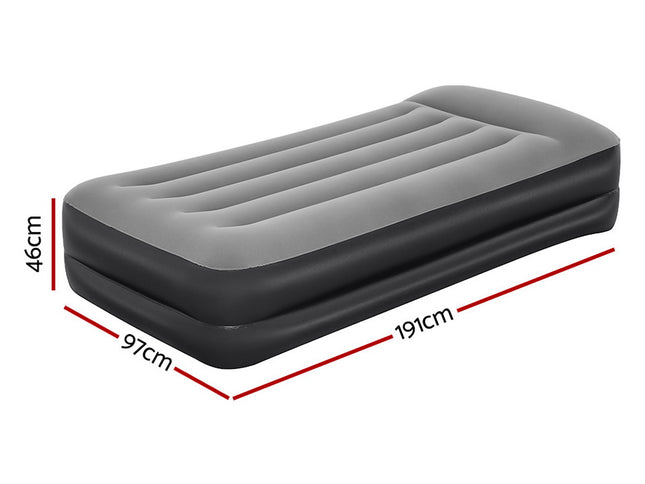 Bestway Air Mattress Single Inflatable Bed 46cm Airbed Black