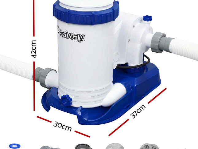 Bestway Pool Pump Cartridge Filter 2500GPH 9463L/H Flowclear™ Filters Cleaner