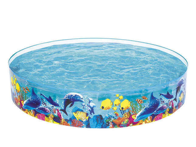 Bestway Kids Pool 244x46cm Round Above Ground Rigid Swimming Pools Undersea 2074L