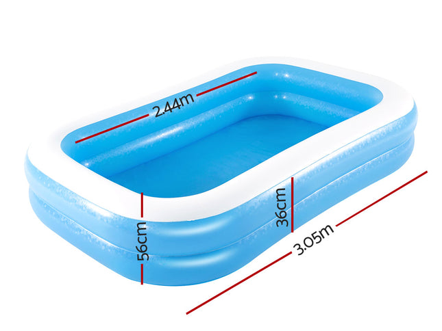 Bestway Kids Pool 262x175x51cm Inflatable Above Ground Swimming Pools 778L
