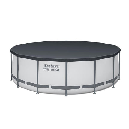 Bestway Swimming Pool 427x427x122cm Steel Frame Above Ground Pools Round Filter Pump Ladder
