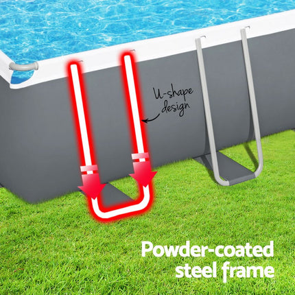 Bestway Swimming Pool 640x274x132cm Steel Frame Above Ground Pools Filter Pump Ladder 19281L