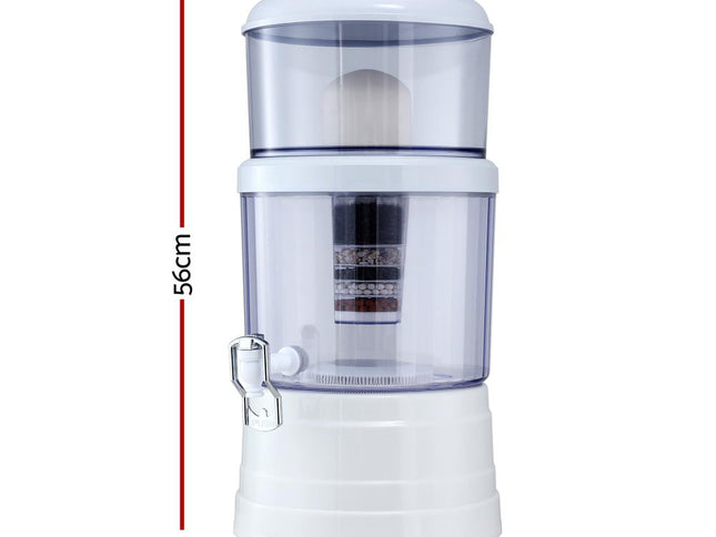 Devanti Benchtop Water Filter 16L Gravity Multi-Stage BPA-Free Home Camping