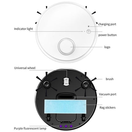 Intelligent Usb Charging Sweeping Robot - White-1915196641896435713