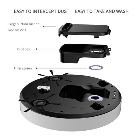 Intelligent Usb Charging Sweeping Robot - White-1915196641896435714