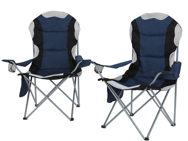 Weisshorn Camping Folding Chair Portable Outdoor Hiking Fishing Picnic Navy 2pcs