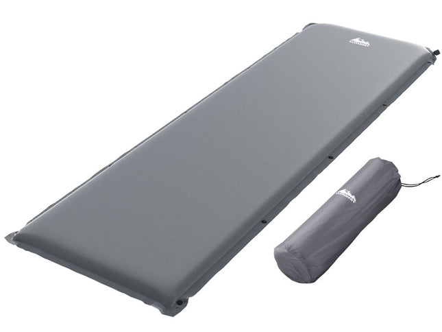 Weisshorn Self Inflating Mattress Camping Sleeping Mat Air Bed Pad Single Grey