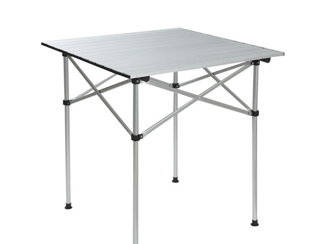 Weisshorn Folding Camping Table 70CM Roll Up Outdoor Picnic BBQ Aluminium Desk