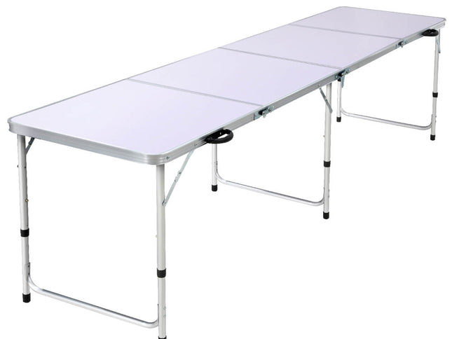 Weisshorn Folding Camping Table 240CM Portable Outdoor Picnic BBQ Aluminium Desk