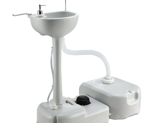 Weisshorn Camping Basin Portable Hand Wash Sink Stand 43L Capacity