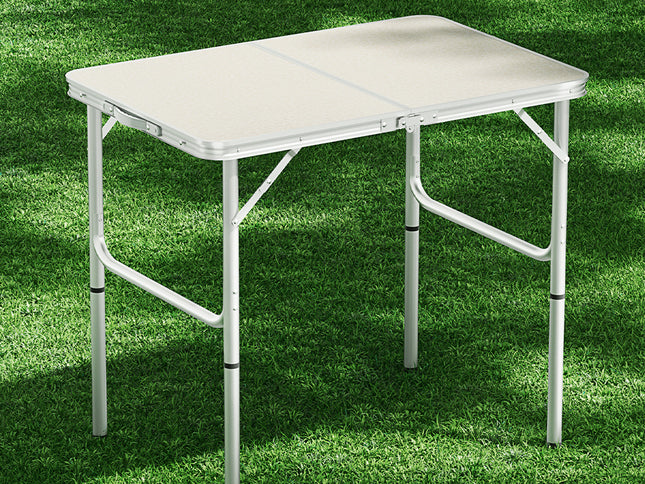 Weisshorn Folding Camping Table 90CM Adjustable Portable Outdoor Picnic Desk