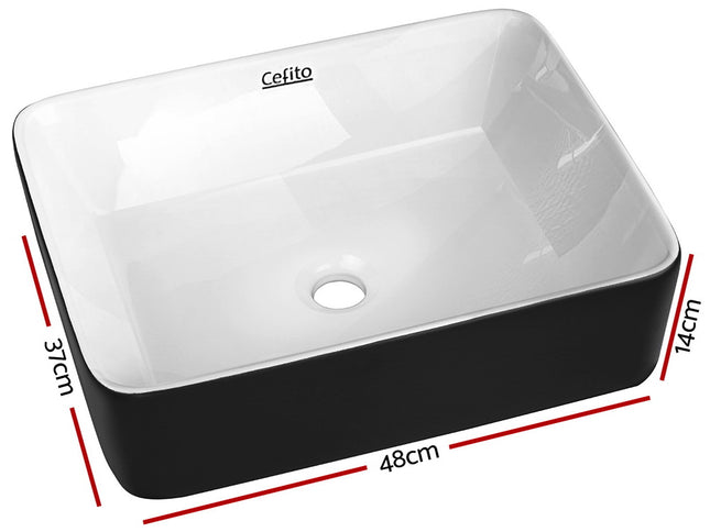 Cefito Bathroom Basin Ceramic Vanity Sink Hand Wash Bowl 48x37cm