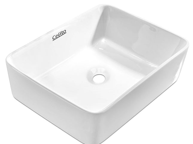 Cefito Bathroom Basin Ceramic Vanity Sink Hand Wash Bowl 48x37cm White