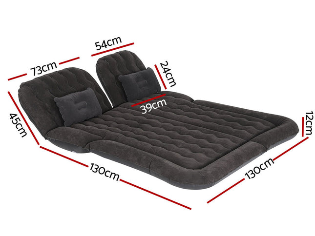Weisshorn Car Mattress 175x130 Inflatable SUV Back Seat Camping Bed Black