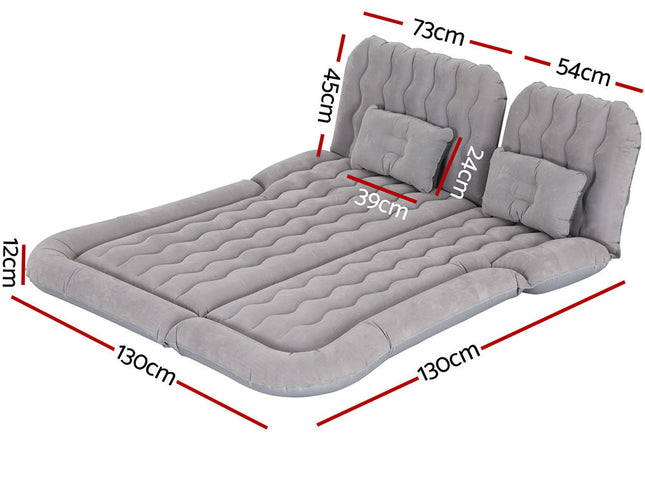 Weisshorn Car Mattress 175x130 Inflatable SUV Back Seat Camping Bed Grey