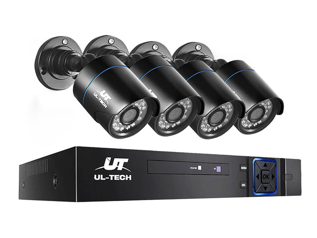 UL-tech CCTV Security System 4CH DVR 4 Cameras 1080p