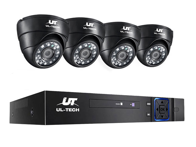 UL-tech CCTV Security System 8CH DVR 4 Cameras 1080p