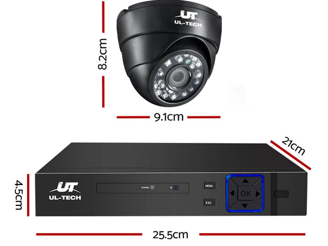 UL-tech CCTV Security System 8CH DVR 4 Cameras 1080p