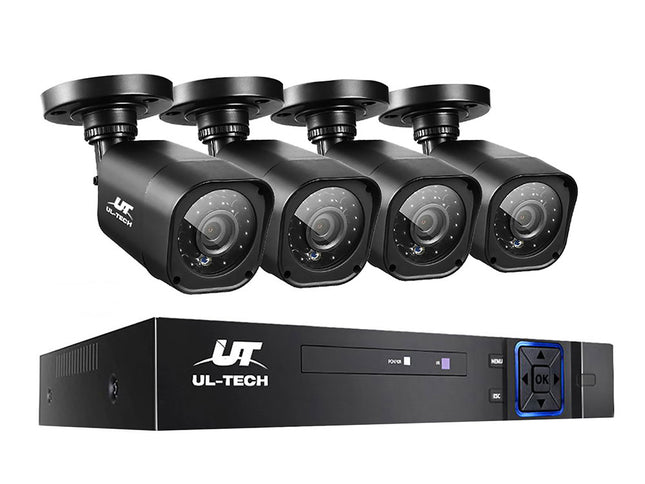 UL-tech CCTV Security System 8CH DVR 4 Cameras 1080p