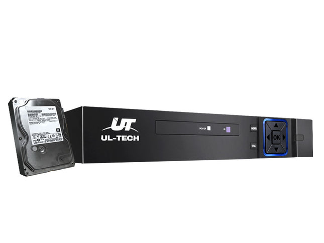 UL-tech 4CH DVR 1080P 5in1 CCTV Video Recorder 4TB Hard Drive