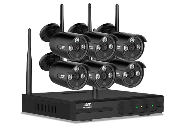 UL-tech Wireless CCTV Security System 8CH NVR 3MP 6 Bullet Cameras