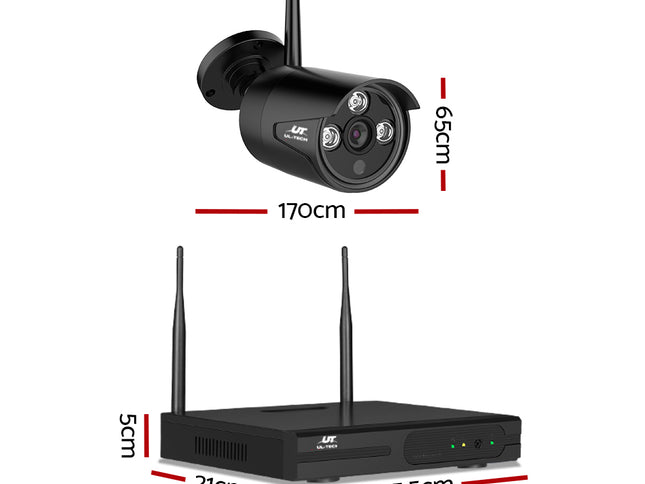 UL-tech Wireless CCTV Security System 8CH NVR 3MP 8 Bullet Cameras 1TB
