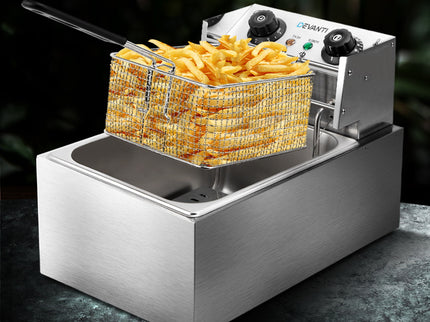 Devanti 10L Electric Commercial Deep Fryer Single Basket 2200W