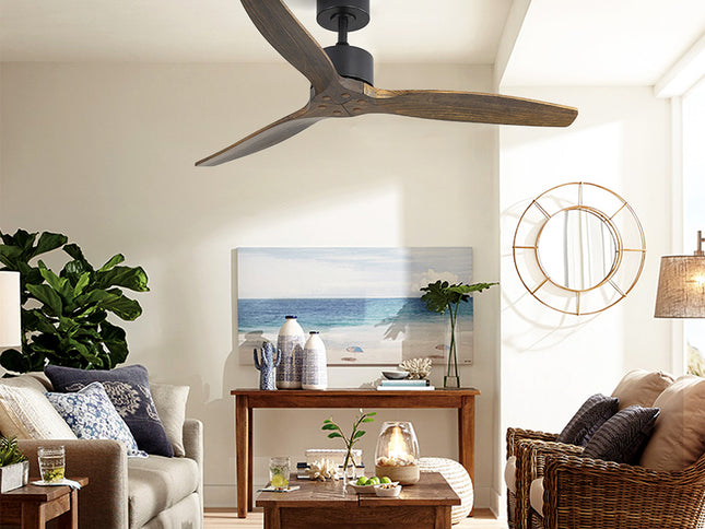 Devanti 52'' Ceiling Fan AC Motor 3 Blades w/Remote - Dark Wood