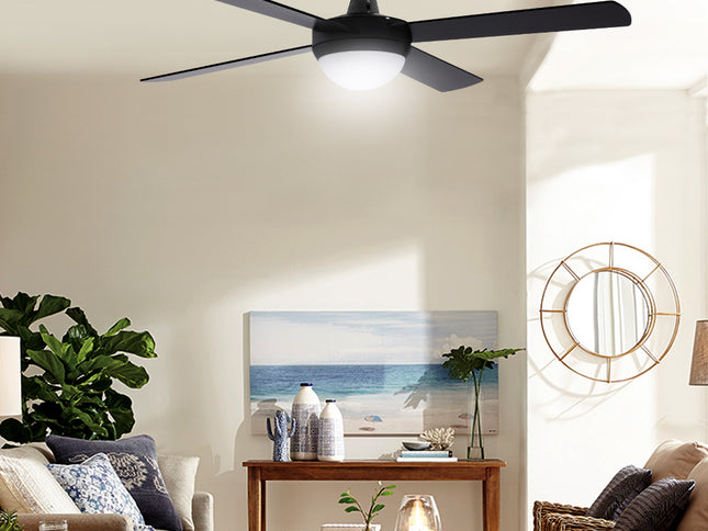 Devanti 52'' Ceiling Fan AC Motor w/Light w/Remote - Black
